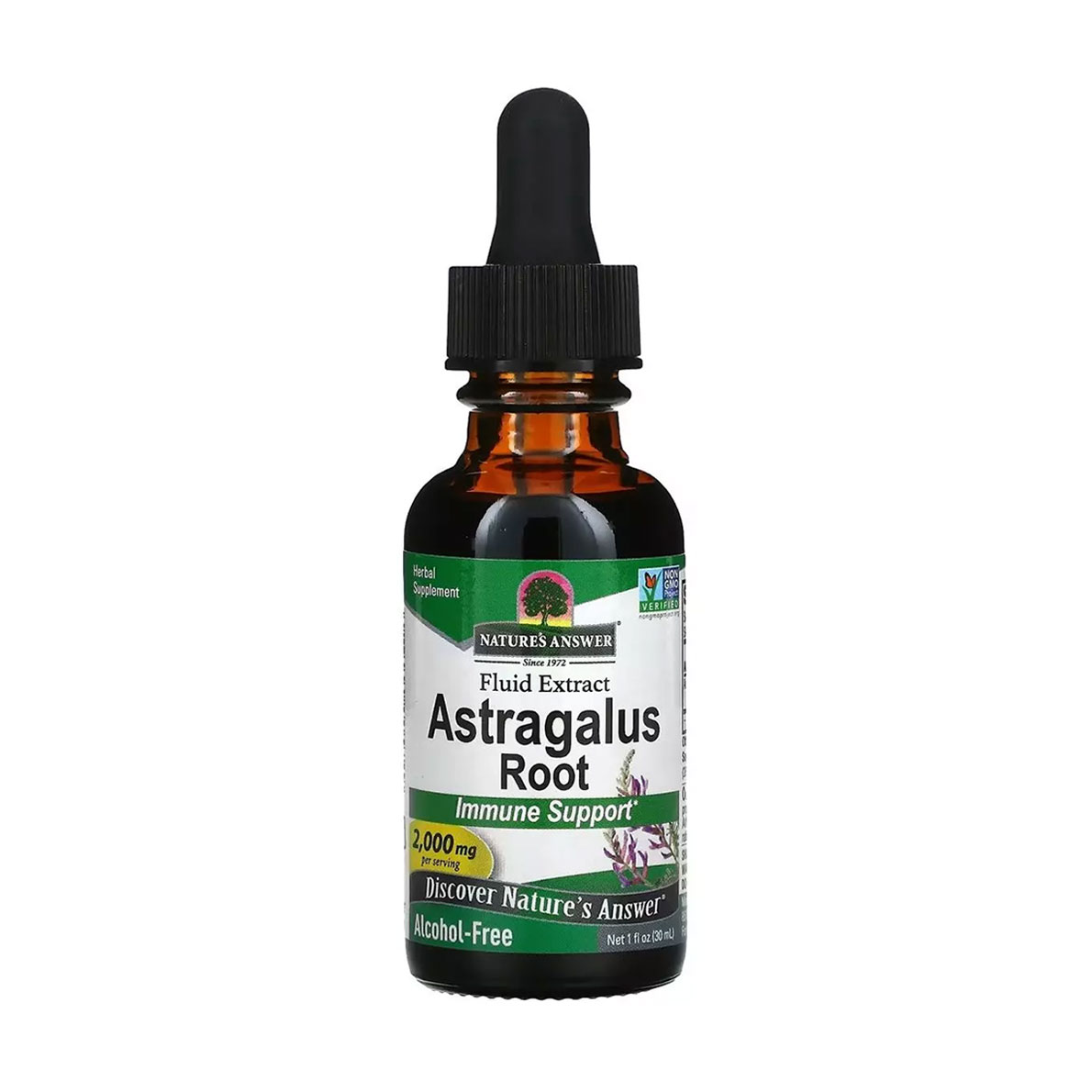 Екстракт астрагалу Nature's Answer Astragalus Root в рідині, 2000 мг, 30 мл
