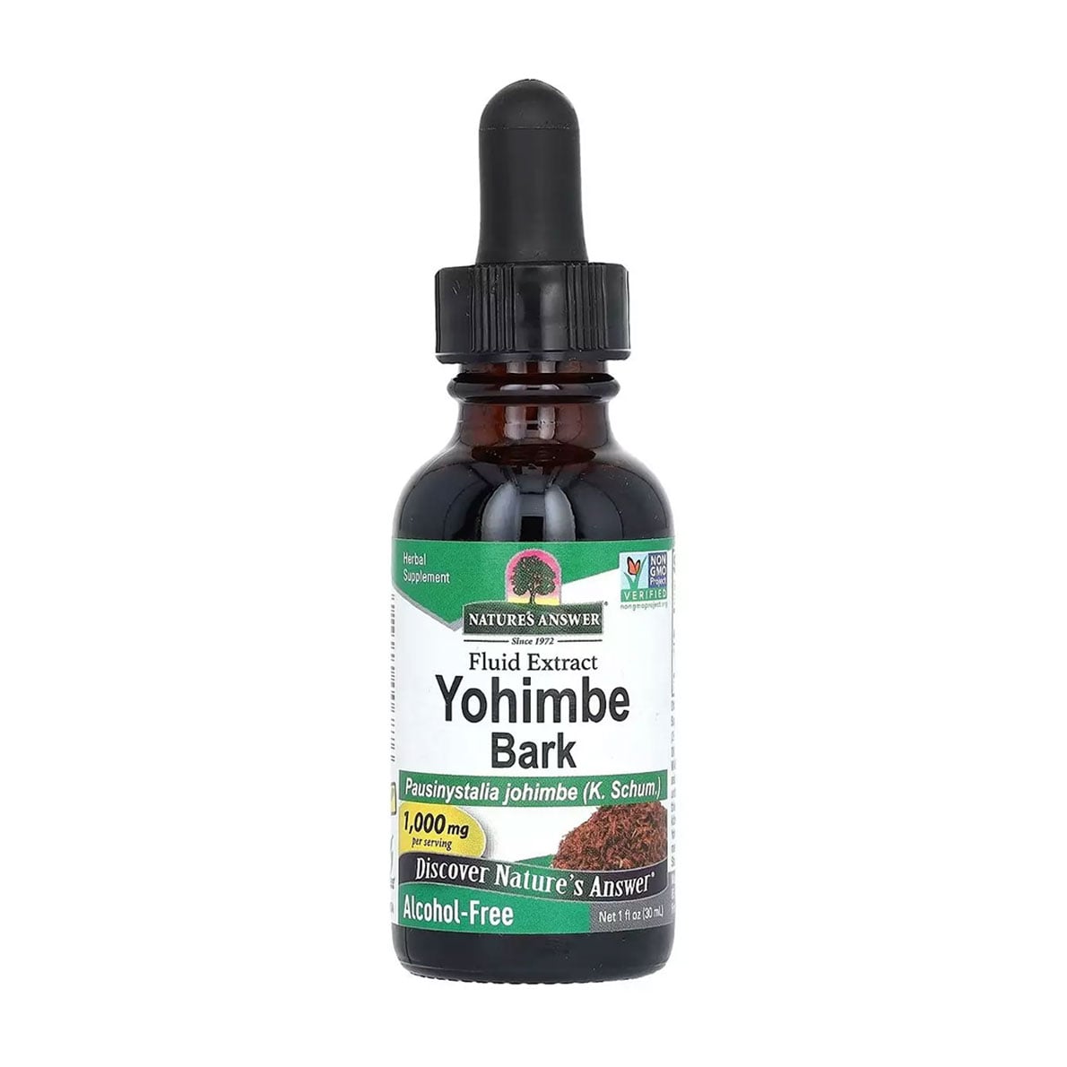 Екстракт кори йохімбе Nature's Answer Yohimbe Bark, 1000 мг, 30 мл
